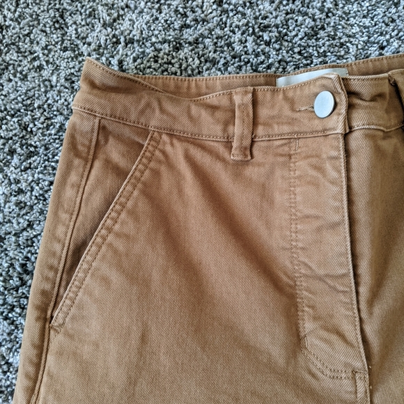 EVERLANE Wide Leg Cropped Brown Pants Size 10 - Picture 5 of 10